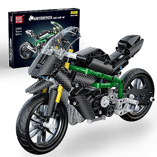 Mould King Motorcycle Kit Building Sets, 23002 Bike Model Kit Building Kit, Moto Building Toys for Creative Play and Display, Model Motorcycle Kits for Adults and Kids 14+ (639PCS)