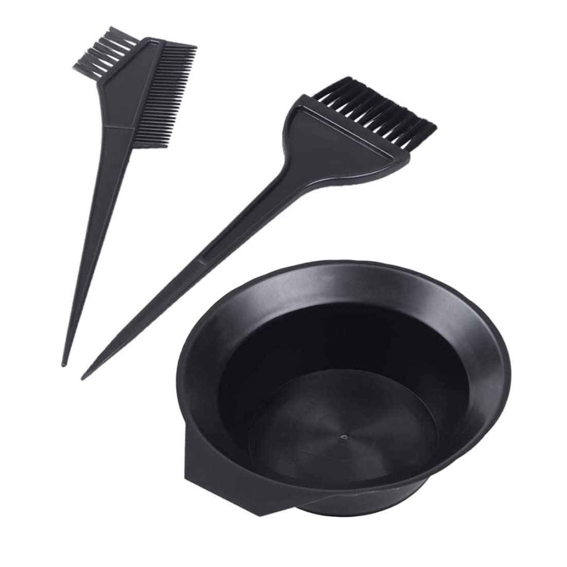 Strumento kit di tintura da colorare per capelli con ciotola a pennello set da colorare a doppia faccia in nero per il salone 3pc kit tintura da