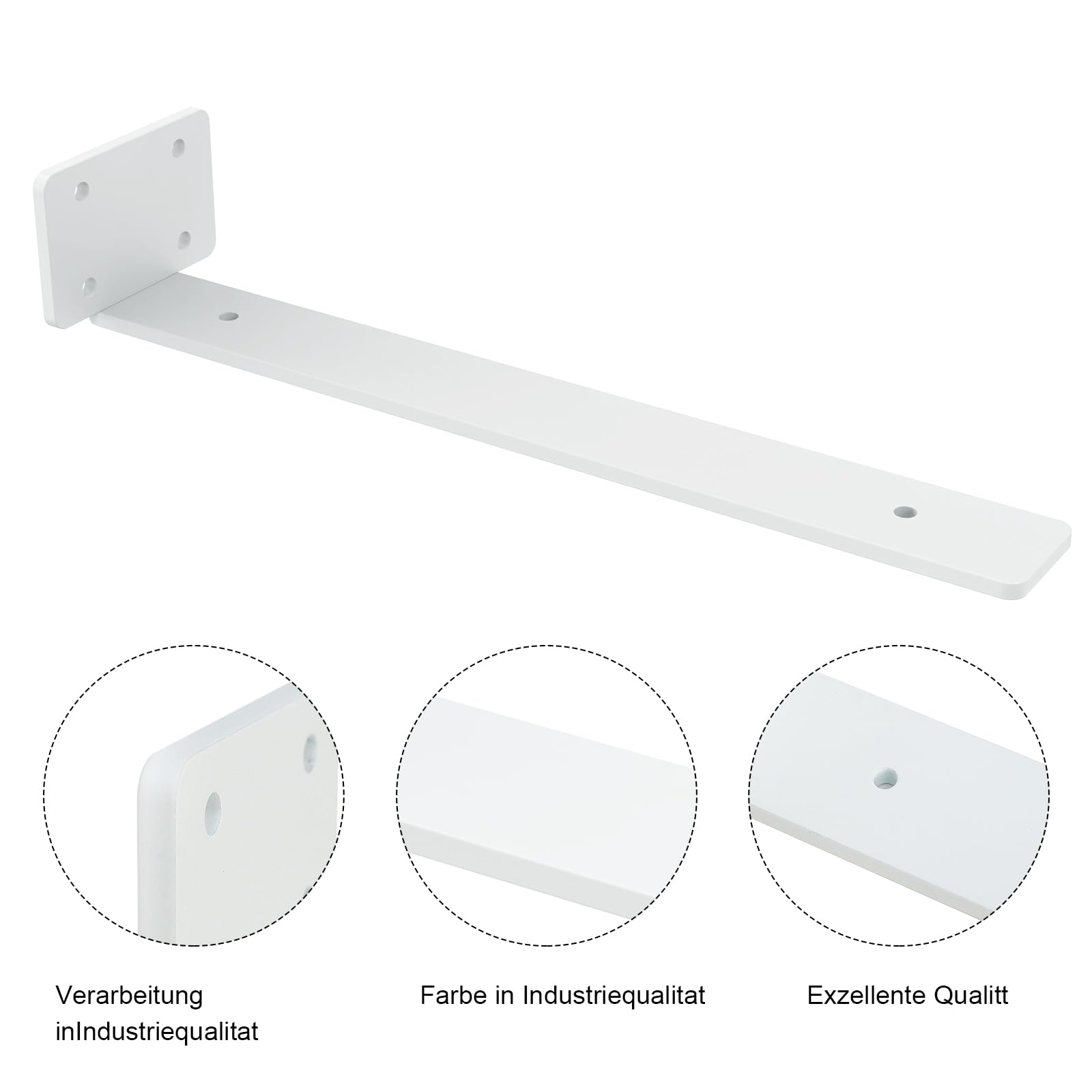 JYiuog 6 stuks plankhouders, plankdragers, drijvende onzichtbare L