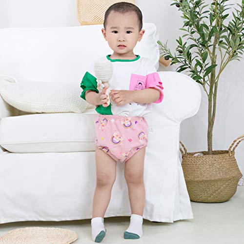Baby Toddler 5 Pack Training Pants for Boys and Girls Assortment Potty Training Underwear Cotton Waterproof Pant (pink, 3T)