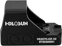 Vista 4 de HOLOSUN 407K/507K Series 6 MOA or Multi-Reticle Dot Open Reflex Sight for Subcompact Pistols - Shake Awake Technology - Red/Green/Gold Options
