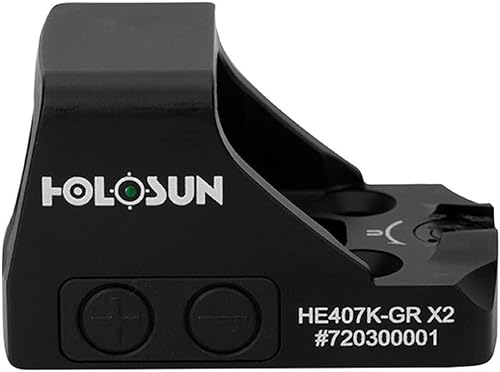 Miniatura 4 de HOLOSUN HE407K-GR-X2 6MOA - Mira refleja abierta solo punto verde con Shake Awake HE407K-GR-X2