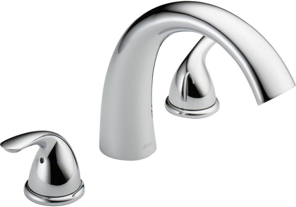 Delta Faucet Classic 2-Handle Widespread Roman Tub Faucet - Chrome Tub Faucet - Chrome T2705 (Valve Not Included)