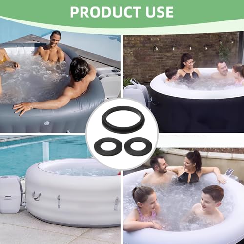 3 Stück für Lay Z Spa Modelle Gummidichtungen A, B, C Kupplungsdichtungen, Dichtungen Dichtungen Unterlegscheiben für Whirlpools und Schwimmbäder Geeignet