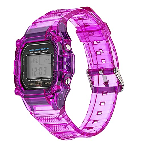 Rp`u G-SHOCK oh TPU S13F   JVI ohXgbv ɑΉ DW-5000 GW-M5610 M5630 GLX-5600đ̃f (Trn purple-silver buckle, for 56
