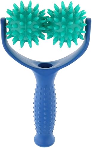 Miniatura 7 de 2 rodillos de masaje, bolas de masaje puntiagudas con asa, masajeador de relajación muscular corporal, rodillos de auto masaje