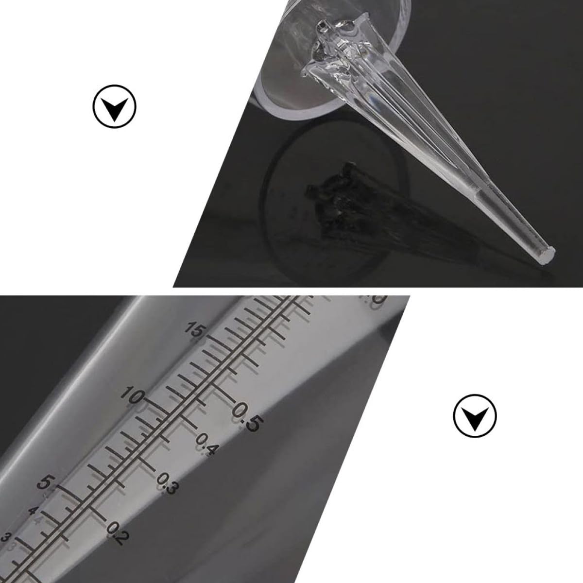 3 Stück Regenmesser Mit Klarer Skala Kegelförmiger Regenmessbecher Transparent Mit Erdspieß Für Garten Und Outdoor Wetterbeständig Kunststoff