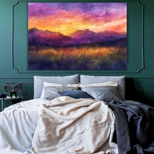 Impression sur toile paysage 80x120cm pour décoration murale moderne de salon - 4