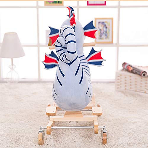 KIKIRon-Toys Schaukeltier Seahorse-Baby-Schaukelpferd-Kind-Fahrt auf Spielzeug-Baby-Schaukelpferd Stabiles Holz… – Bild 5