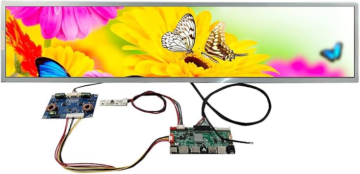 28 inch DV280FBM-NB2 51pin IPS Long Strip Wide Bar Screen | 1920x360,60HZ LCD Display and H/D USB SD Card LVDs Board,Multimedia Supports MP4