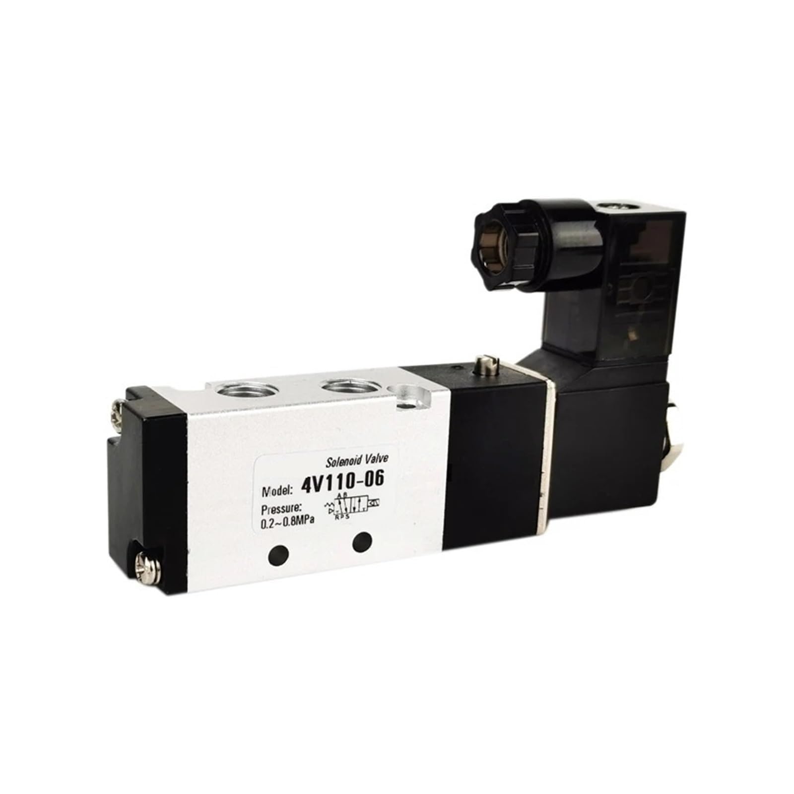 Électrovanne de commande pneumatique 5 voies 2 positions 24V avec raccords