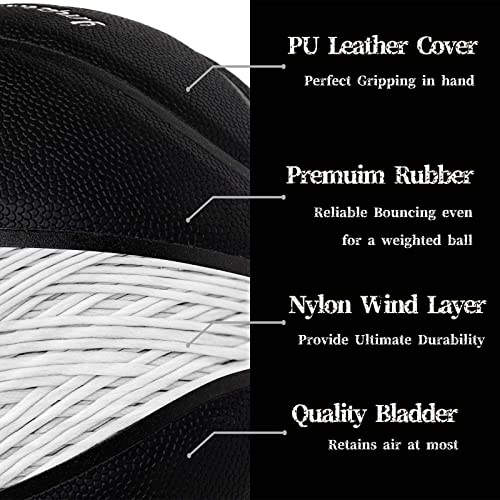 Aka Weighted Leather Basketball | 3Lbs 29.5'' Size 7 Heavy Basketball #TOP4