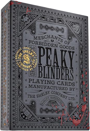 theory11 Peaky Blinders Playing Cards Premium Officially Licensed Deck Luxury Collectible Cards with Antique Gold Foil & Tactile Embossing for Fans & Card Players