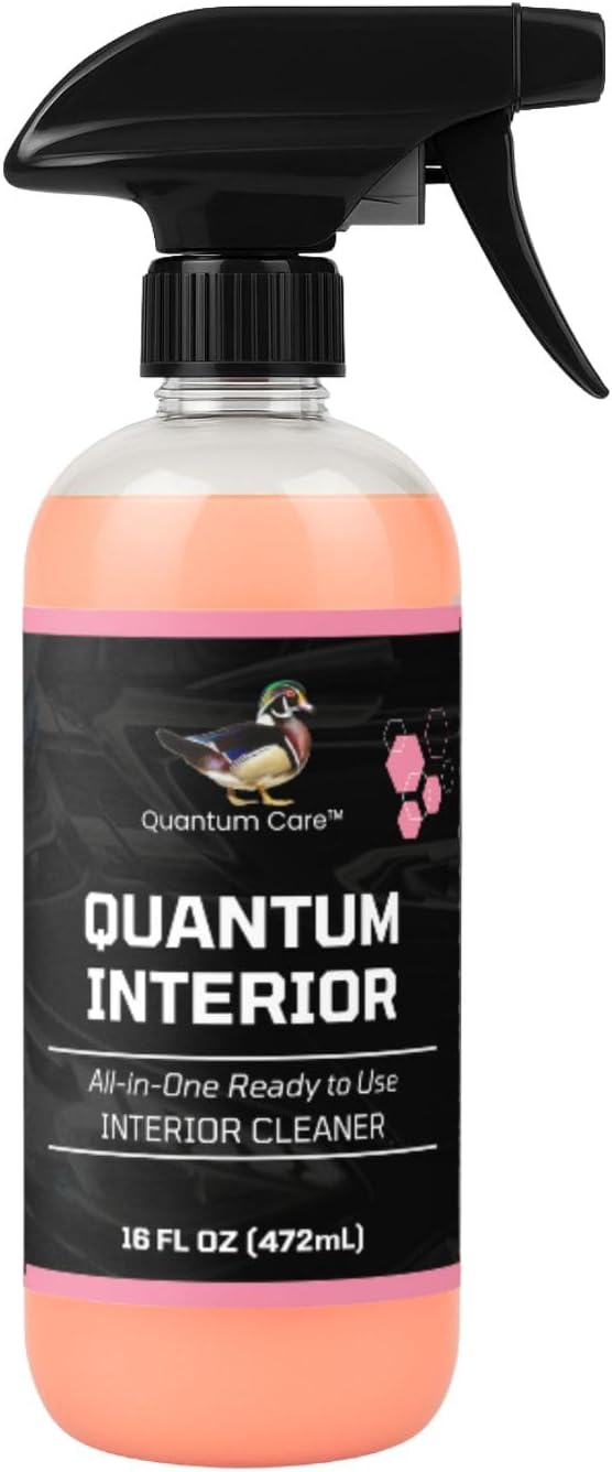 Quantum Interior – Professional All-in-One Interior Cleaner, Ready-to-Use, Multi-Surface Formula – Restores Natural Finish, No Dilution Needed, Removes Dirt, Grease & Oil (16 Oz)