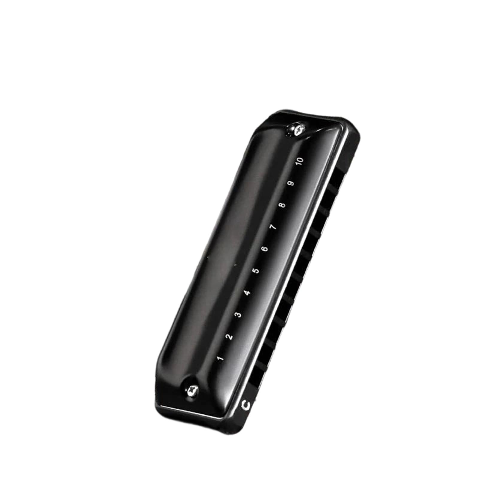 Armonica Armonica Blues In Tonalità Di Do 10 Fori 20 Note Adatta Ad Adulti Professionisti Principianti Mini(Matter Black-C)