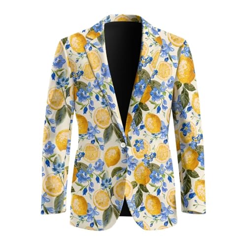 Men's Casual Blazer with Lining Slim Fit Lapel One Button Suit Jackets Lightweight Business Sports Coats S-5XL4