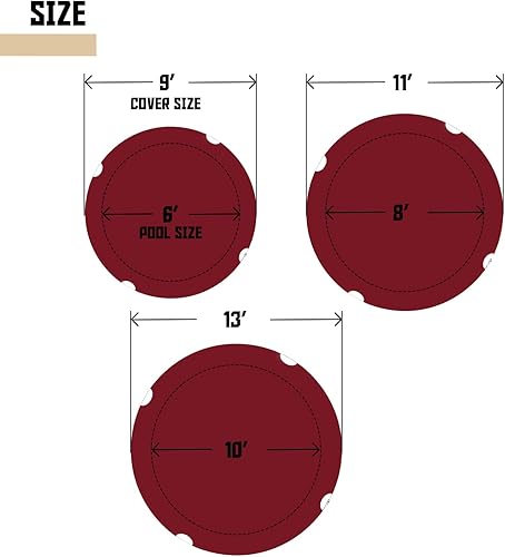 Miniatura 10 de TANG Cubiertas redondas de 16 pies para piscina de 12 pies para tanque redondo sobre el suelo, cubiertas de piscina de hojas de invierno, con