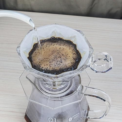 MY MIRONEY V60 Gotejador de café em cone de plástico, transparente, reutilizável, máquina de café co