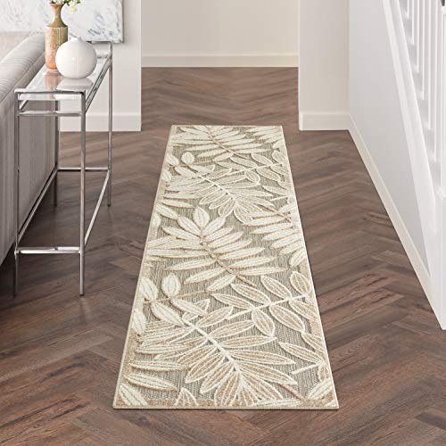 Nourison Aloha Nature-Inspired Natural 10' Runner Area Rug , 2'3