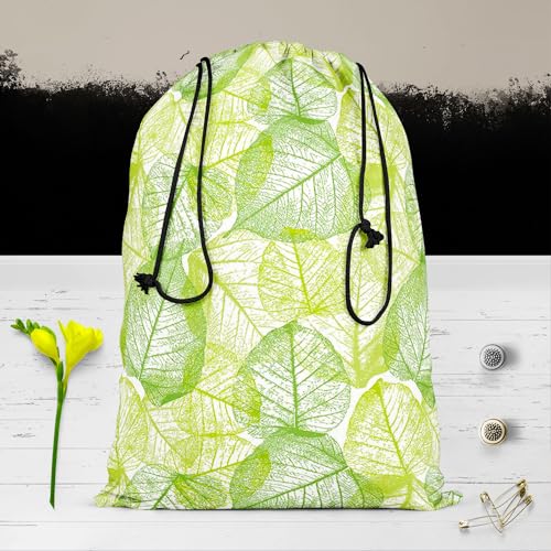 Image of ArtzFolio Floral & Leaves | Reusable Sack Bag | Bag for Gym, Storage, Vegetable & Travel