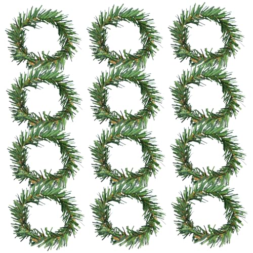 Weihnachtsschmuck, Weihnachtsserviettenringe, 12pcs 2 künstliche...