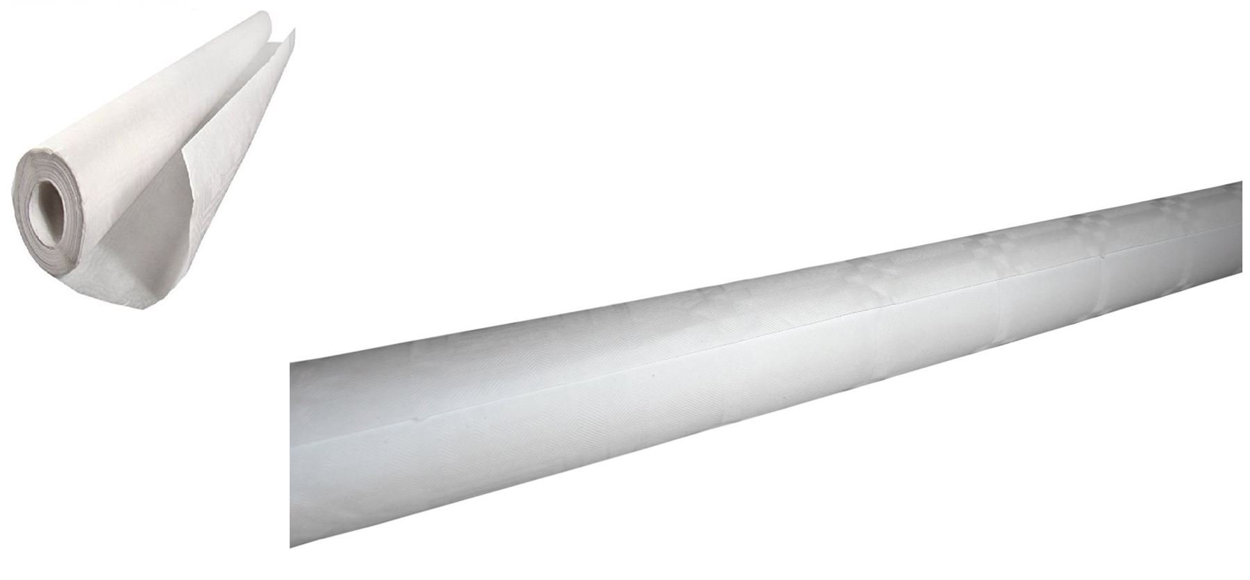 Concept4u White Concept4u® Banqueting Banquet Roll 25M X 1.18M Paper Wide Embossed Design Table Cover Cloth Party Event Catering Garden Wedding Birthday Buffet