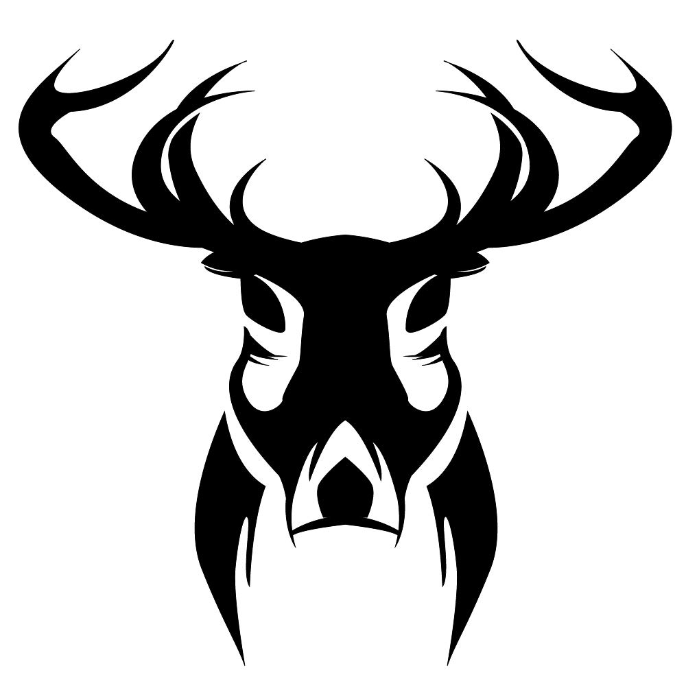 Home FindDeer Elk Buck Head Wall Decals Forest Animal Hunting Themed Decor Silhouette Art Murals Vinyl Waterproof Wall Stickers Kids Teens Rooms Nursery 16.1 inches x 15.7 inches