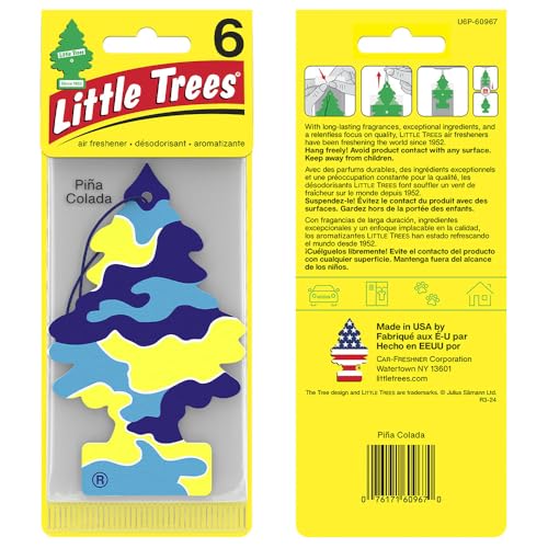 Image of LITTLE TREES Car Air Freshener | Hanging Tree Provides Long Lasting Scent for Auto and Home | 4 Air Fresheners |Pina Colada (Pack of 36)