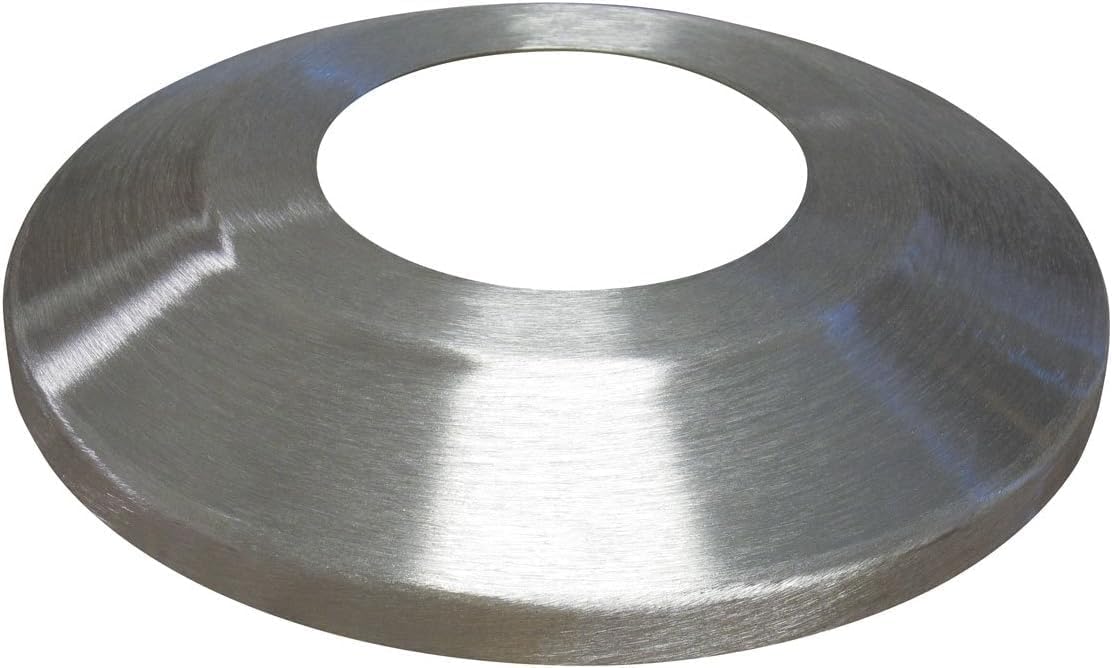 Flagpole Flash Collar Base - Satin Silver Aluminum - Standard Profile Collar - Multiple Sizes - Flag Pole Hardware - Made in The USA (Fits 4 3/8" Pole - 12" Length)