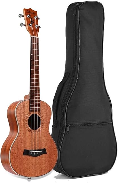 Ukulele Case, Black Ukulele Bag for 21 23 26 Inch Ukulele, Waterproof Durable Ukulele Padded Bag with Adjustable Straps for Concert, Soprano, Tenor, 26in, 26in