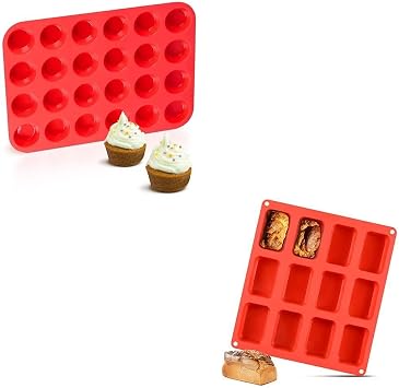 CAKETIME Mini 24 Cups Muffin Pan & Mini Loaf Pan
