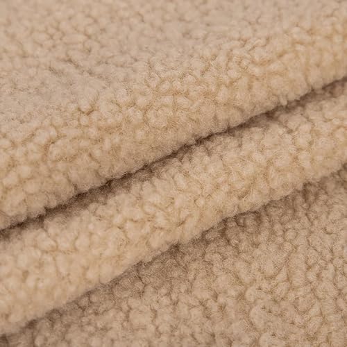 Söt Kanin Päls Tyg 170x50 Cm Faux Päls Flanell Tyg För Diy Hantverk Hobby Sömnad Reklamdräkt Kamera Golvdekoration(Color:khaki)