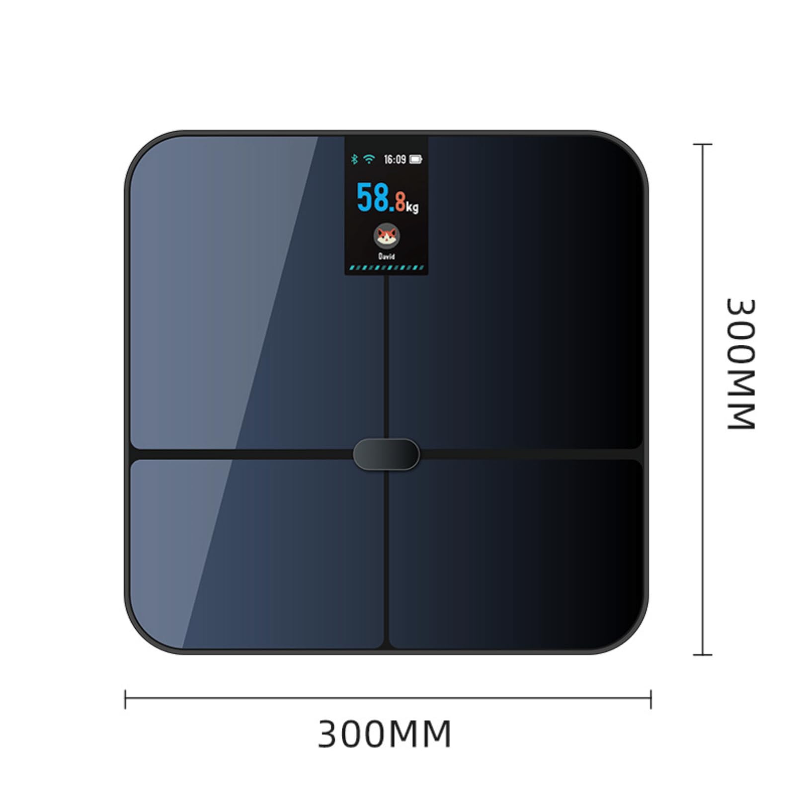Balance Pese-Personne Digitale Professionnel 180 kg - Impédancemétrie avec WiFi & Bluetooth, 16 Paramètres BIA, Haute Précision 0,1 kg, 4 Électrodes et Écran Couleur TFT