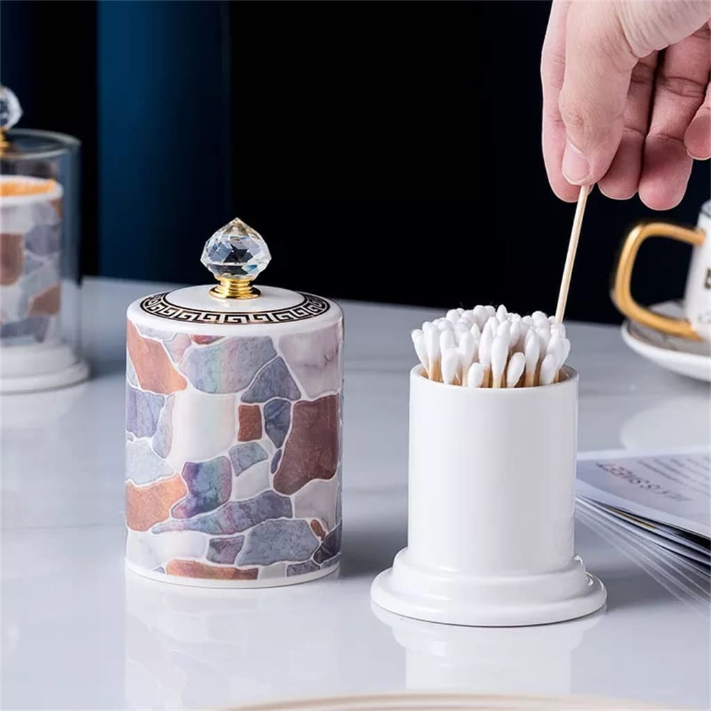 Beau porte-cure-dents rétro avec couvercle, étui de rangement portable, réutilisable, poche porte-cure-dents, pratique, style couvercle en céramique