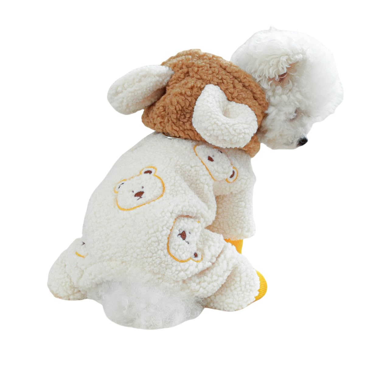 Dog Four Legs Coat Cozy Soft Puppy Sweater Winter Small Dog Fleece Onesie Pajamas Cold Weather Dog Cute Clothes Lightweight Warm Chihuahua Yorkie Coat Christmas Holiday Birthday Clothes for Small Dogs