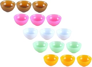 SECFOU 15 Pçs Mini Tigela De Talheres Mini Casa De Boneca Mini Casas Decoração De Artigos Para O Lar Mini Talheres Mini Casa Mini Tigelas Casa De Boneca DIY Adereços Em Miniatura Pvc