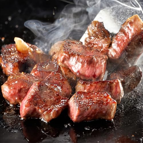 丸善食品 牛ザブトン ロース カットステーキ 1kg(500g×2P)氷温熟成×特製ダレ 牛肉 肩ロース ざぶとん サイコロステーキ サイズ不揃い 訳あり