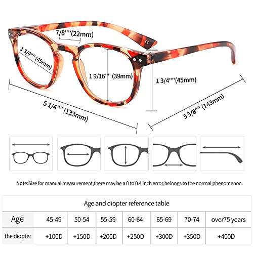 Ivnuoyi 6 Pack Reading Glasses Blue Light Blocking With Comfort Spring Hinge,Computer Readers For Men Women,Anti Glare/Uv Ray Eyeglasses 1.5 #TOP4