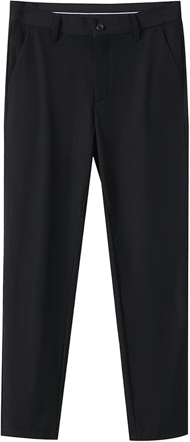 Men's Skinny-Fit Golf Pants Casual Work Dress Pants Lightweight Slim fit Flat Front Tapered Trousers Stretch Twill Pant