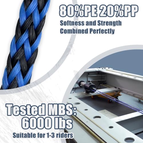 Image of Boat Tow Rope 60ft 1-6 Riders, Floating Ropes for Towable Tubes