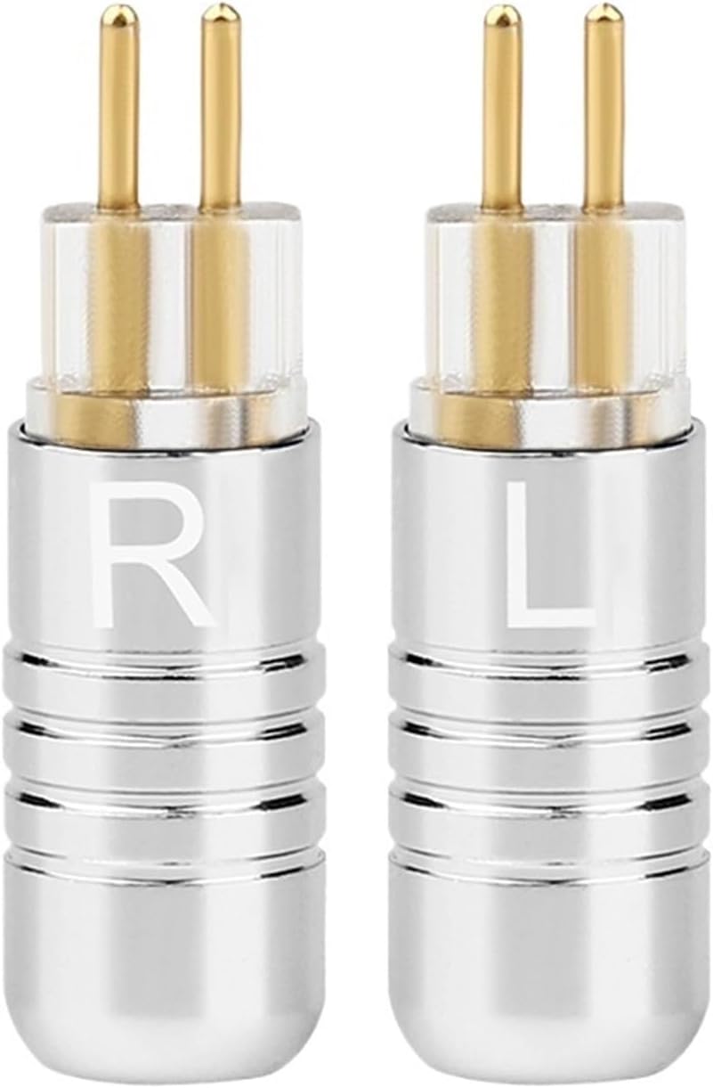 1Pair 0.78mm Earphone Adapter Plug Audio Jack Compatible W4R UM3X UM3RC UE11 UE18 JH13 JH16 ES3 Wiring Connector(Black and Silver)