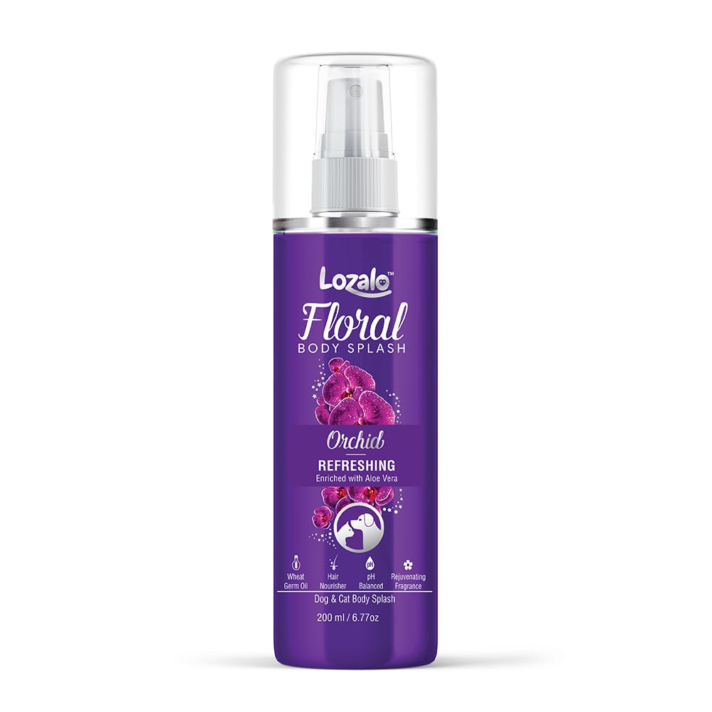 Lozalo Floral Dog Perfume Spray - 200 ml, Orchid | Deodorizing Long Lasting Spray for Dogs & Cats of All Breeds | with Aloe Vera Extract & Wheat Germ Oil (B0CXBC3CKF) Amazon Price History, Amazon Price Tracker