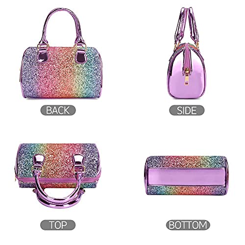 Mibasies Cute Kids Purse For Little Girls Toddlers Crossbody Handbag (Glitter Rainbow) #TOP6