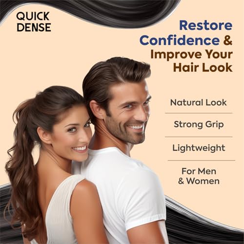 Image of Hair Building Fiber Refill Pack | Plant Based Cotton Fibers Refill Bag for Men & Women | Styling Accessory for Thin Hair Appearance | Natural Look - Black (Pack of 5)