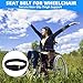 2 PCS Wheelchair Thigh Leg Strap, Thigh Strap for Wheelchairs, Elastic Wheelchair Support Strap, Wheelchair Seat Belts for Adults, Wheelchair Accessories for Elderly Dementia (Black)