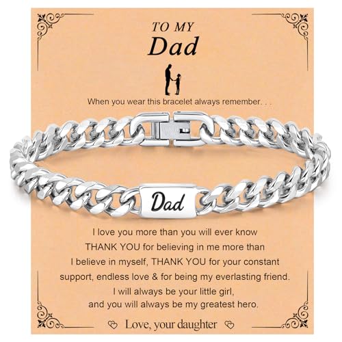 Pulsera para hombre en acero inoxidable estilo cadena cubana miniatura 1