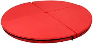 Colaxi Gymnastics Pad Round Exercise Mat Folding Foam Pad Training Cushion Supportive Padding Suitable for Dancers Gymnasts Stretching routines Flexibility, Red, 120cm Diameter, 3cm Thickness