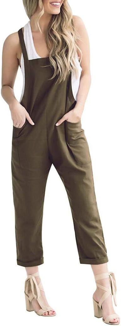 Damen Latzhose Kurz Aus Baumwolle – Lässiger Sommer-Overall Mit Tasche In Verschiedenen Größen