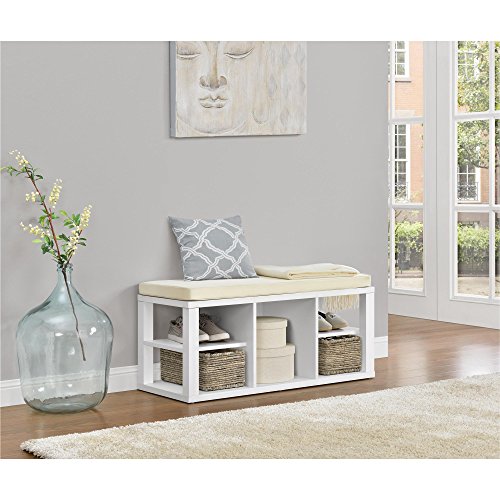 Ameriwood Home Parsons Storage Bench, White #TOP6
