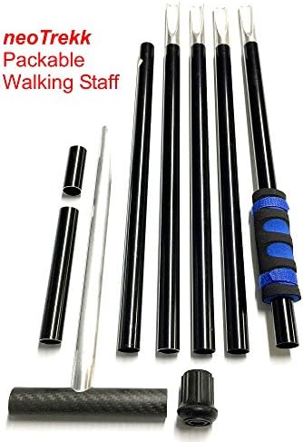 neoTrekk Packable Walking Staff Ultralight Ultrastrong 78in Shelter Pole 78in Skateboard Landpaddle 70in Walking Staff 56in Hiking Stick 42in Trekk Pole 29-36in Carbon Cane
